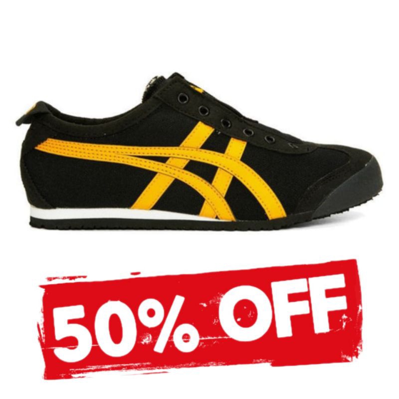 onitsuka Tiger original Mexico 66 slip on black yellow