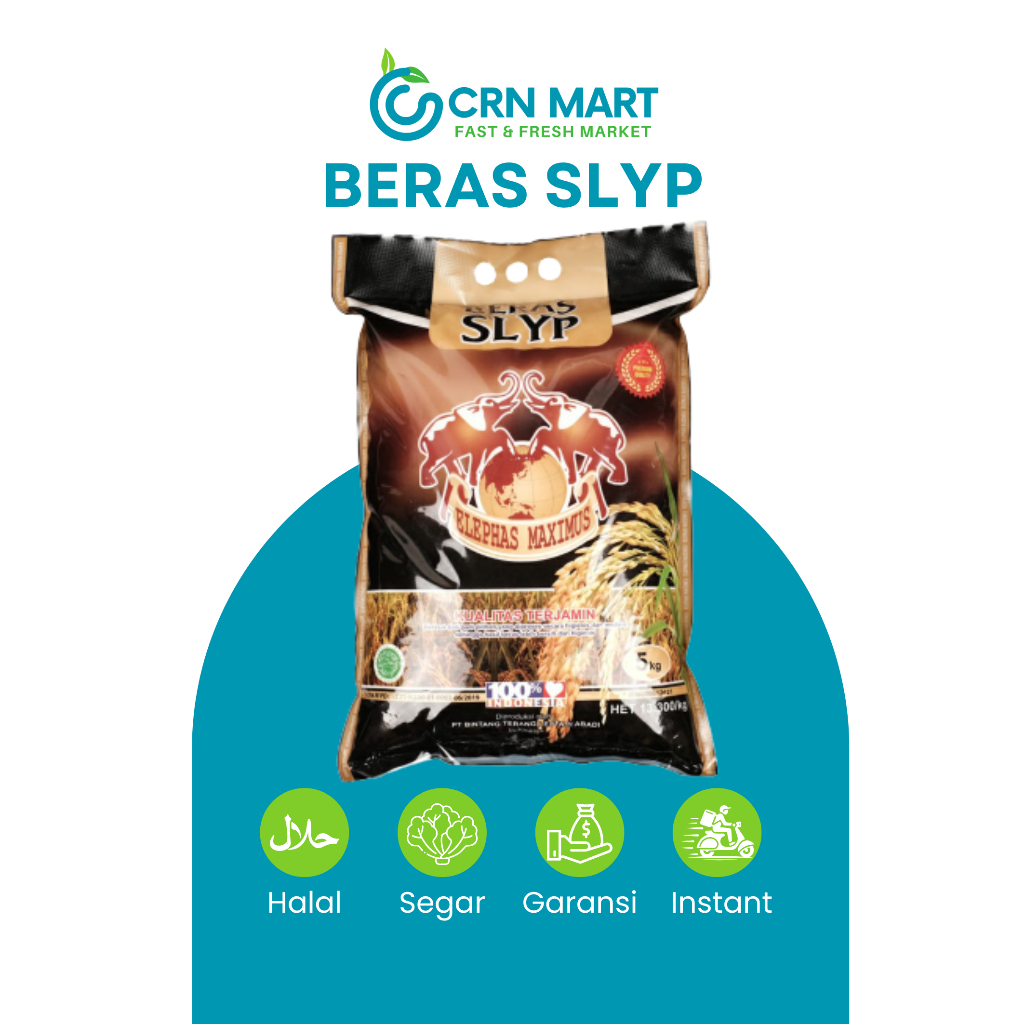 

CRN MART - Elephas Maximus Beras Slyp Super Kemasan 5 kg