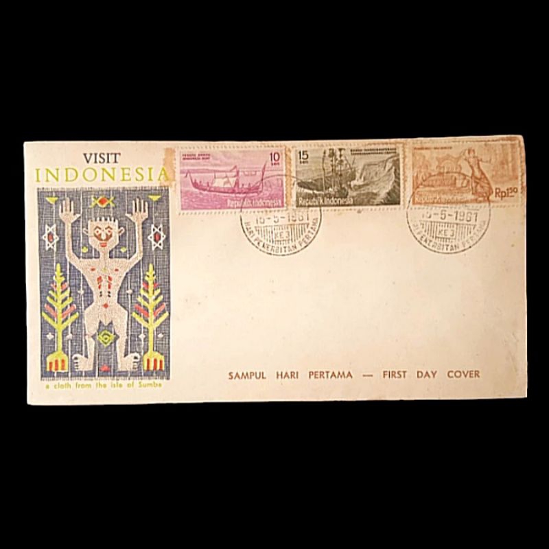 

Perangko Sampul Hari Pertama Visit Indonesia 1961 Antik