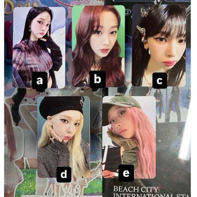 Photocard aespa Karina Giselle synk parallel line whiplash smini