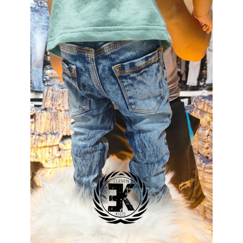 Celana Jeans Anak 6bln-13th Premium Polos Eleven Kids
