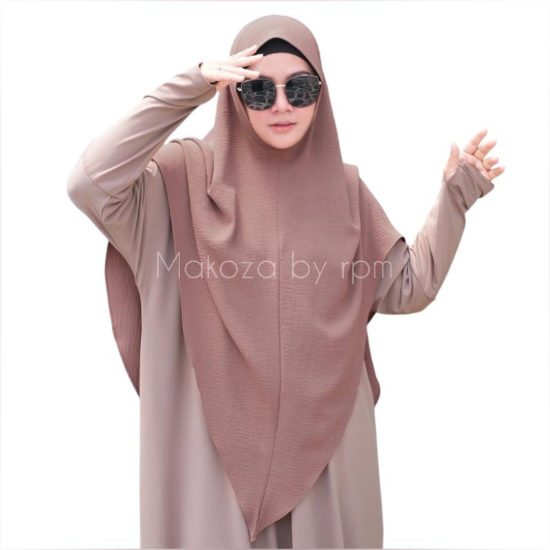 𝐌𝐀𝐊𝐎𝐙𝐀 - KHIMAR V JUMBO CRINKLE AIRFLOW/KERUDUNG LV CRINKLE JUMBO/HIJAB LV INSTAN/JILBAB LV JUMBO