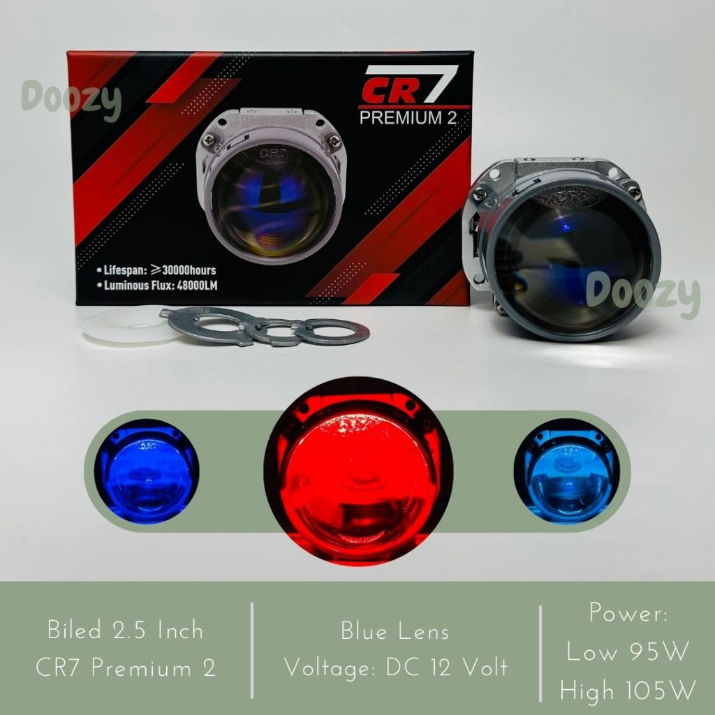 CR7 PREMIUM 2 Biled 2.5 inch Body Silver Blue Lens