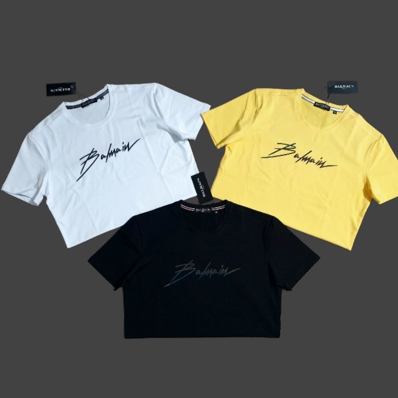 kaos oblong pria BAL, bahan spandek premium, aplikasi satu sisi, ( aplikasi bisa nyala) size M-L-XL-