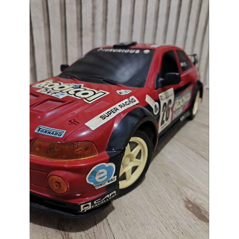 KIT RC QD MITSUBISHI EVO SKALA 1/10 RARE BAHAN UPGRADE PROPO
