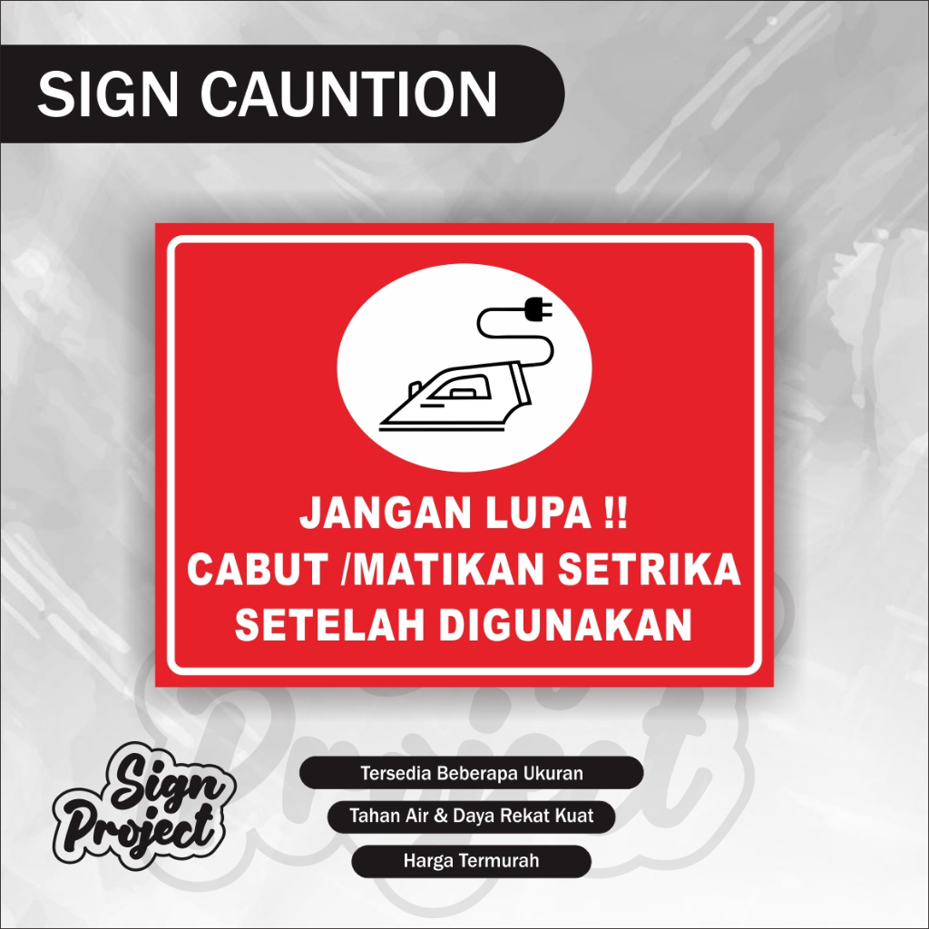 

Stiker Matikan Setrika / Stiker Cabut Setrika / Stiker Matikan Setrikaan Mematikan Setrika Cabut Setrika
