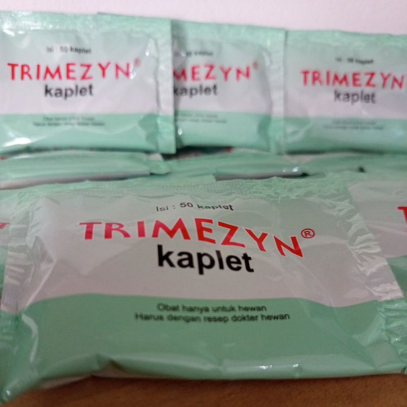 TRIMEZYN KAPLET MEDION ISI 50 kaplet obat snot, ngorok, cekak Ayam Merpati Bebek