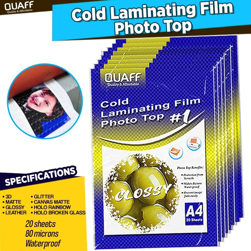 

​​QUAFF Film Pelapis Dingin A4 Ukuran Foto QUAFF 20 Lembar​