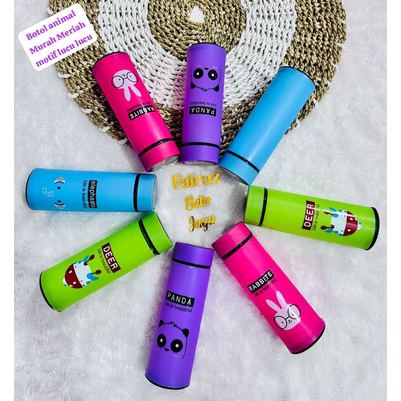 Botol animal kaca / botol minum animal kaca