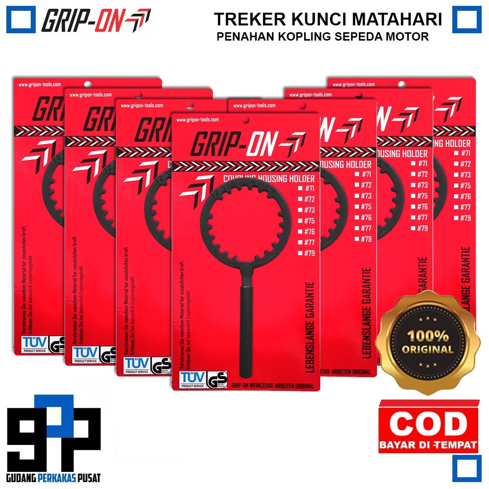 GRIP-ON KUNCI MATAHARI TREKER PENAHAN RUMAH KOPLING MOTOR