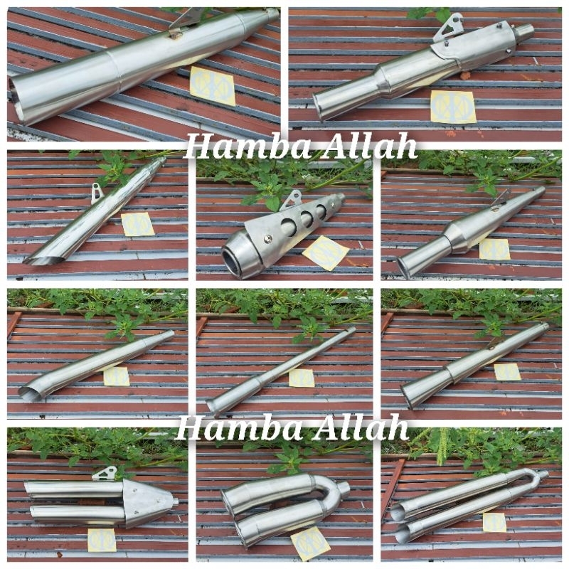 Knalpot Custom motor japstyle tiger Megapro GL CB Scorpio Byson thunder Stenlis