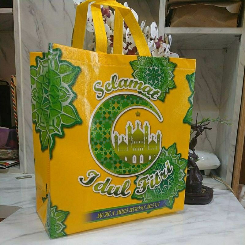 

tas lebaran /tas hampres lebaran/tas idul Fitri/tas laminasi jumbo