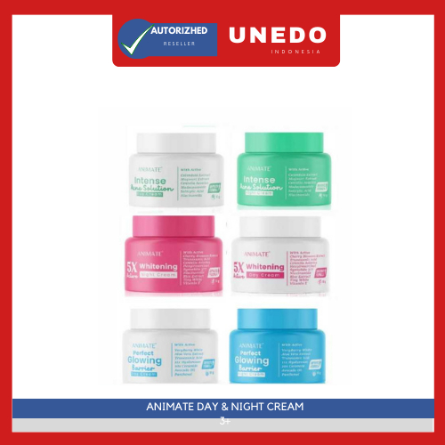 ANIMATE Whitening Day & Night Cream-Krim Pencerah Wajah Skin Barrier Siang dan Malam