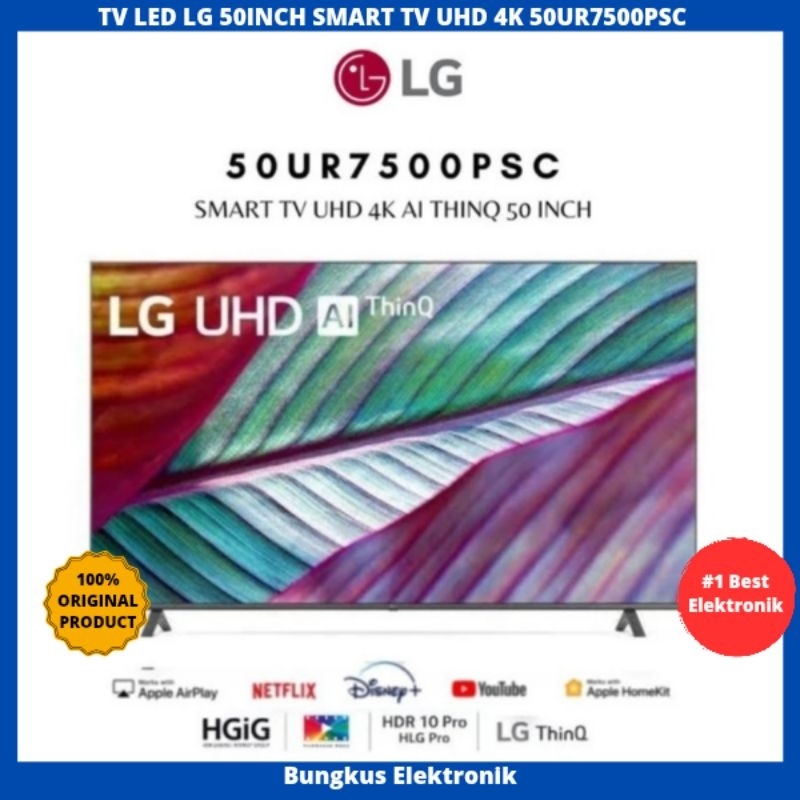 TV LED LG 50INCH SMART TV UHD 4K 50UR7500PSC TV LG 50 INCH