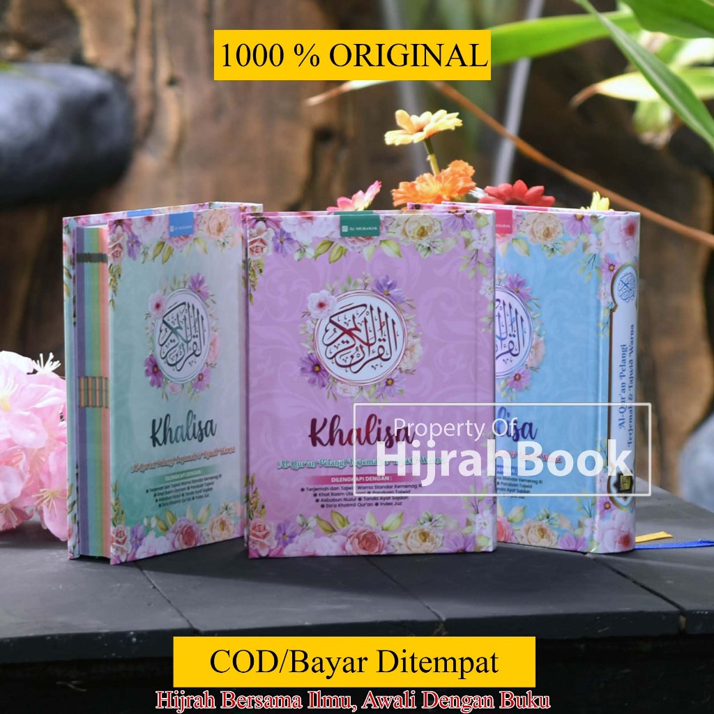 Al Quran Muslimah Khalisa A6 Al Quran Pelangi Terjemah dan Tajwid Warna Al Quran Wanita Ukuran Kecil