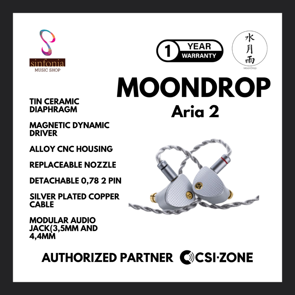 Moondrop Aria 2 / Aria II Ceramic Diaphragm Driver In Ear Monitor