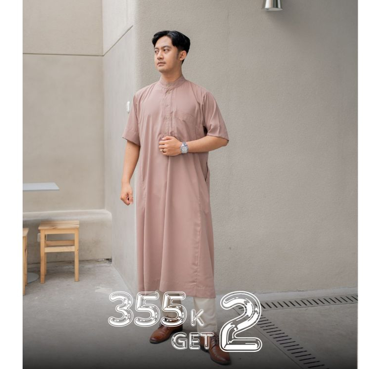IHO -Ready Stok Zamir Jubah Gamis Lengan Pendek (Arabian Deluxe)