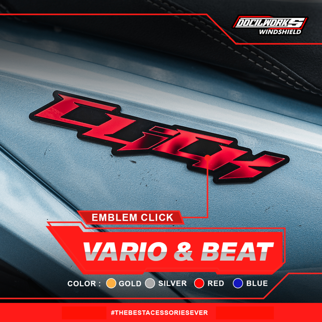 Docilworks - Emblem CLICK Emblem Logo Vario Beat CLICK timbul