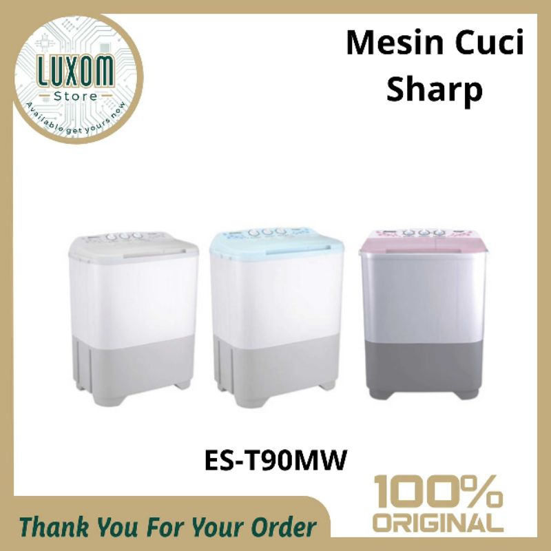 Mesin Cuci Sharp ES-T90MW (9kg) /mesin cuci sharp 2 tabung/mesin cuci /sharp