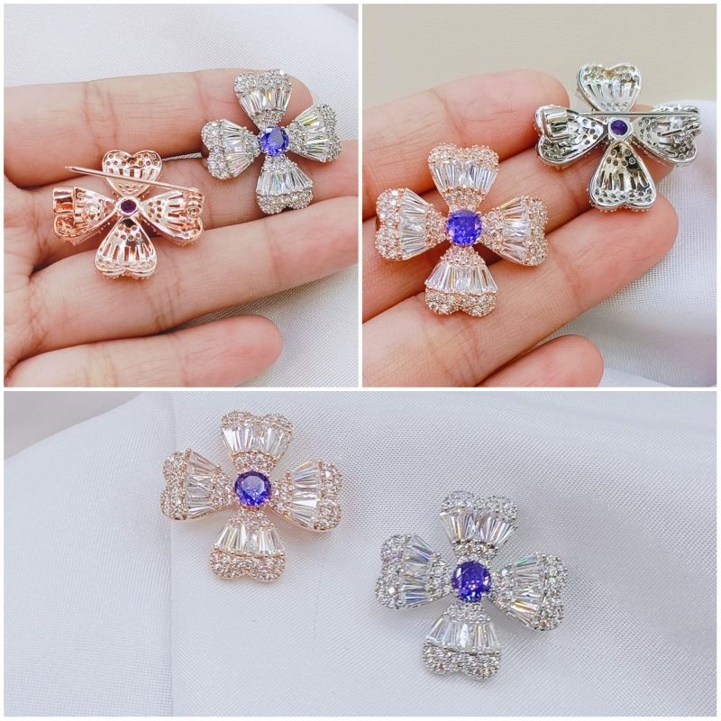Bros jilbab peniti mini diamond zircon
