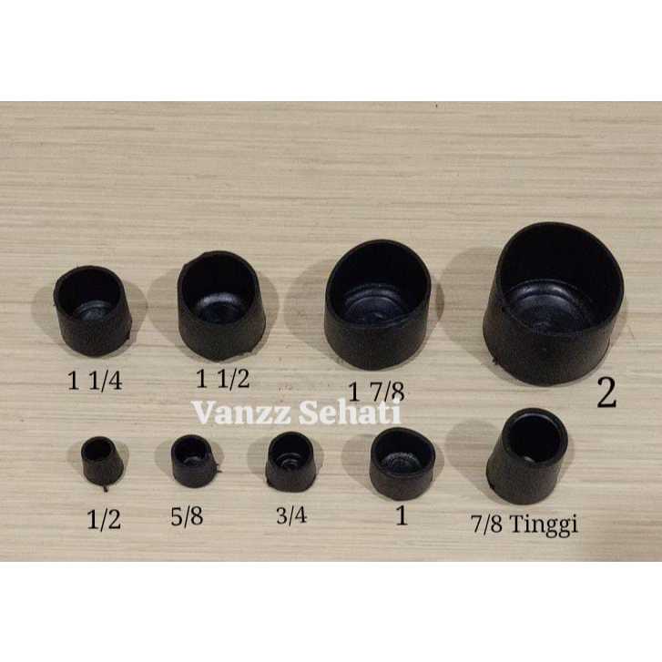 (1 PCS) DOP Karet Kaki Kursi / Tapak Karet Pipa Besi / Karet Kaki Kursi Bulat Bahan Karet