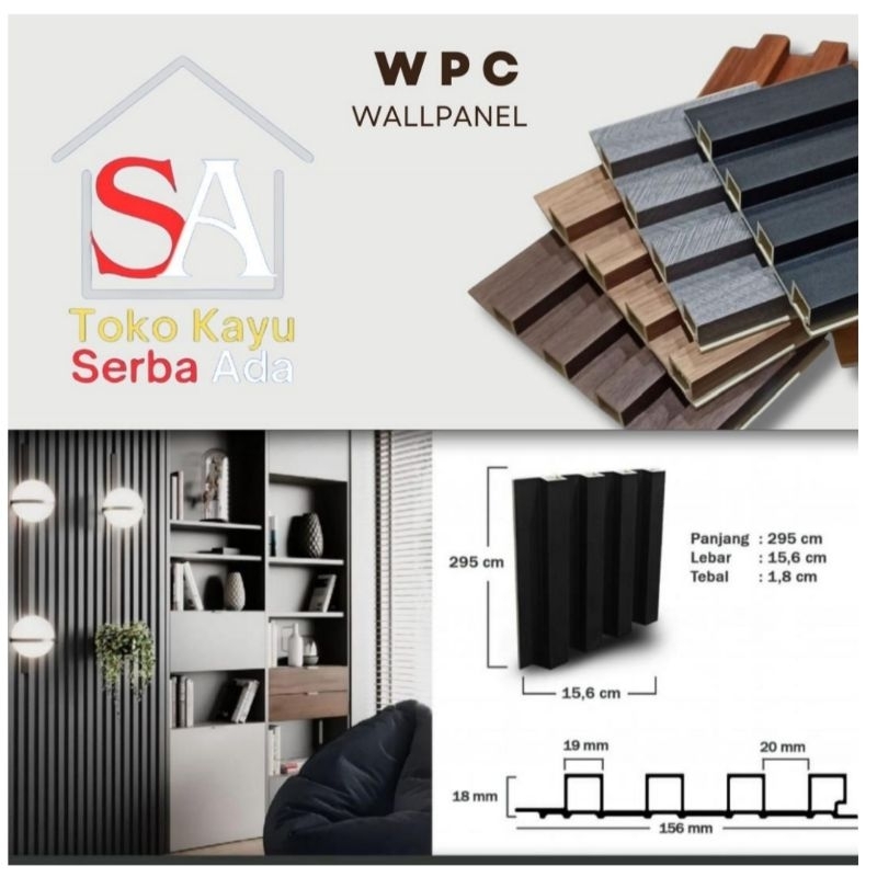 WPC Wall Panel Motif Granit Marmer & Motif Kayu