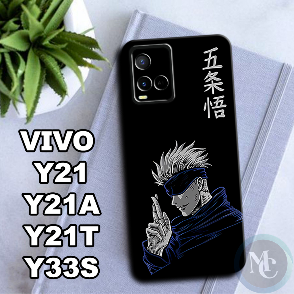 CC7/Softcase karet lentur untuk Vivo Y21,Y21A,Y21T,Y33S/Motif karakter anime gojo/case Vivo Y21/kesi