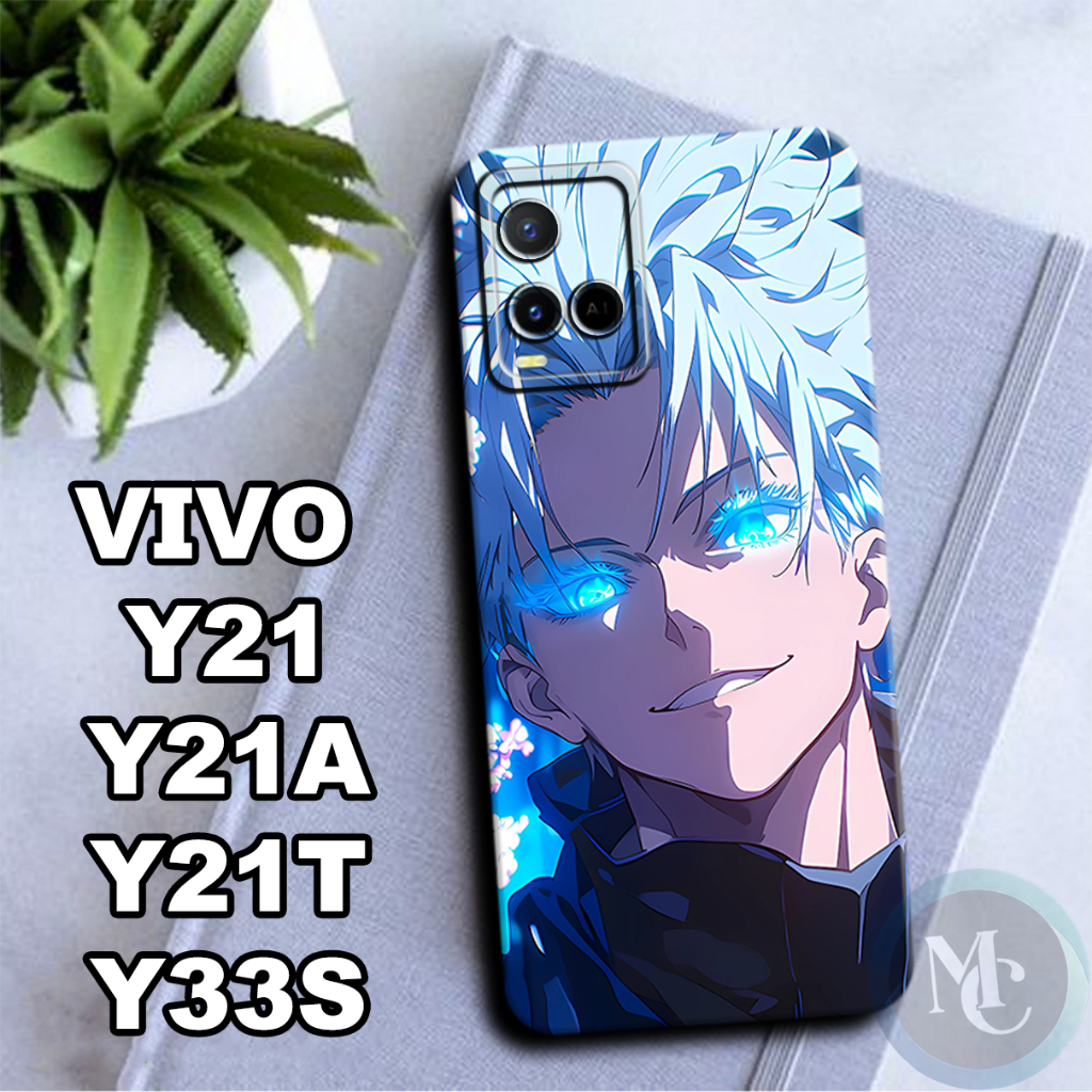 CC8/Softcase karet lentur untuk Vivo Y21,Y21A,Y21T,Y33S/Motif karakter anime gojo/case Vivo Y21/kesi