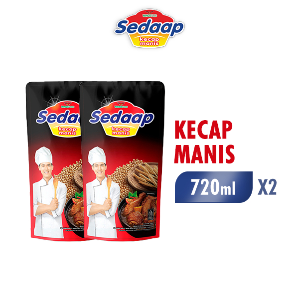 Sedaap Kecap Manis Pouch 1000 gr / 720ml x2 - Gambar 2