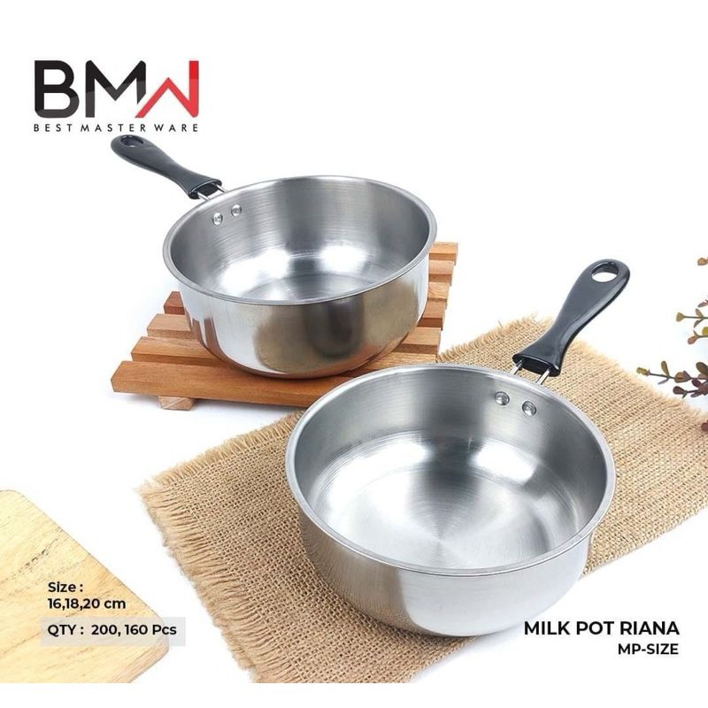 PANCI BMW STAINLESS STEEL 16 CM/ PANCI MIE / PANCI SUSU STAINLESS 16 CM 555