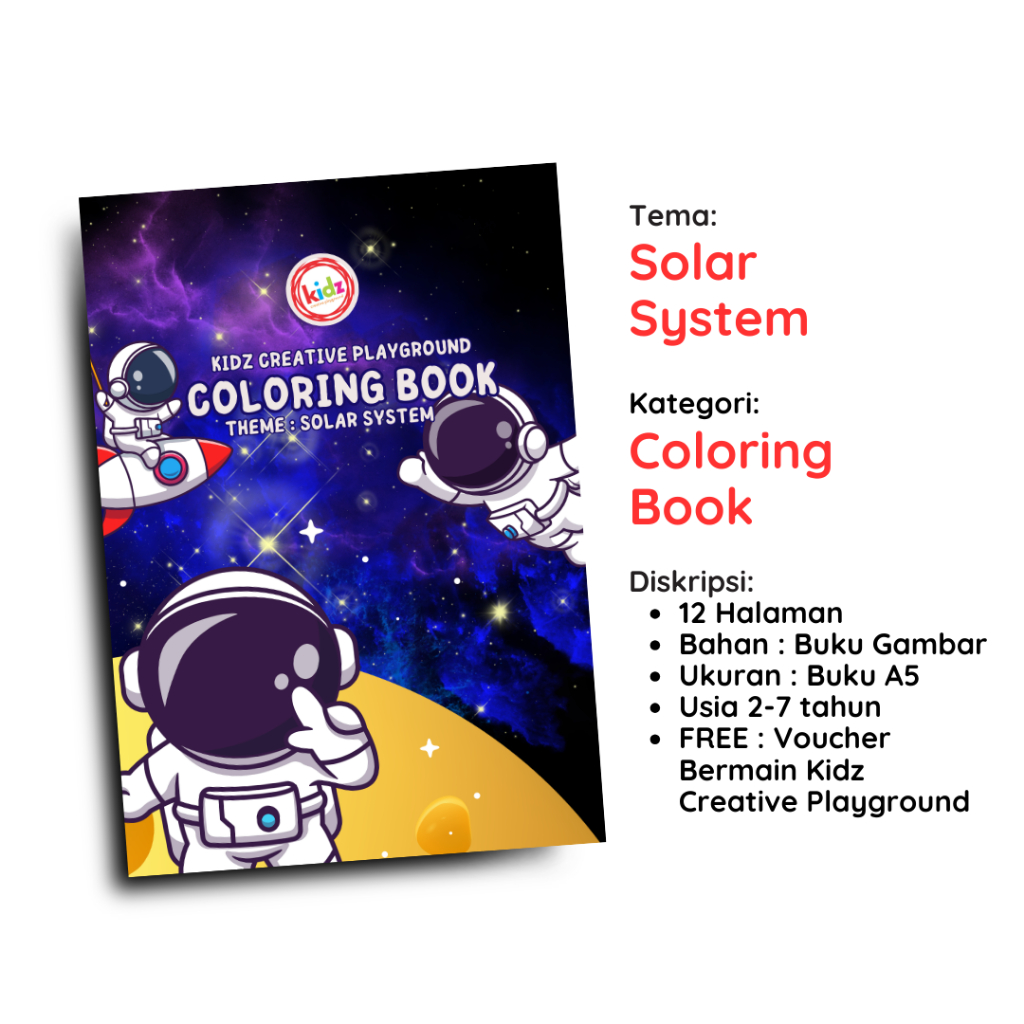 Kidz Creative Playground Coloring Book | coloring book | kids coloring book | buku mewarnai anak