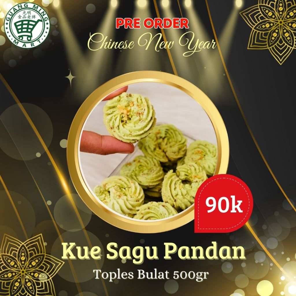 

Kue Kering Sagu Pandan Keju Vegetarian Ukuran Toples Bulat 500g / Sagu Pandan Keju Home Made 500 Gram