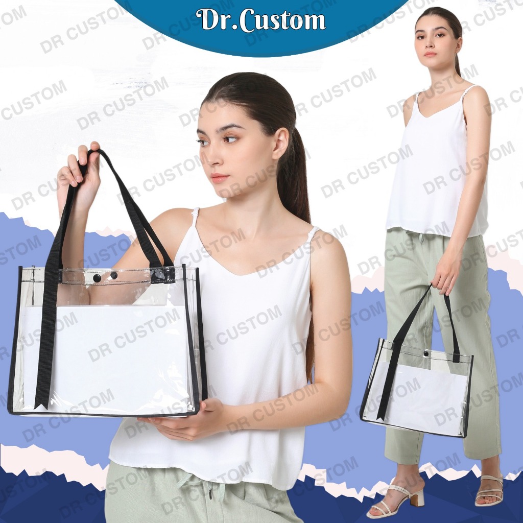 Totebag Mika PVC Tebal-Shoppingbag Mika Bening-Sovenir Tas Mika-Tamara