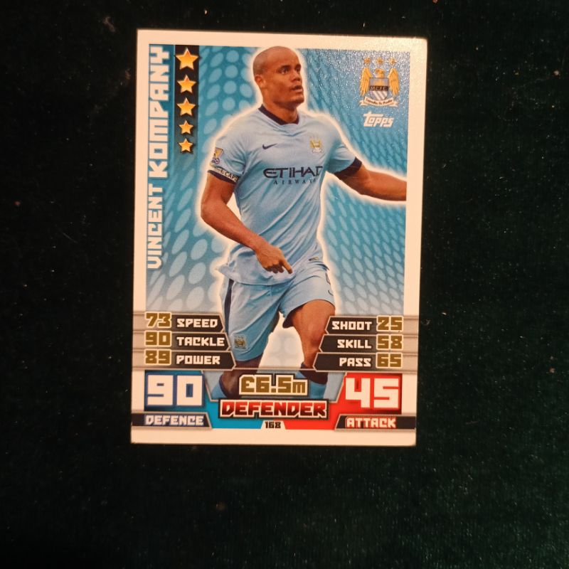 Kartu Bola M.C.F.C Superbia In Proelio VINCENT KOMPANY