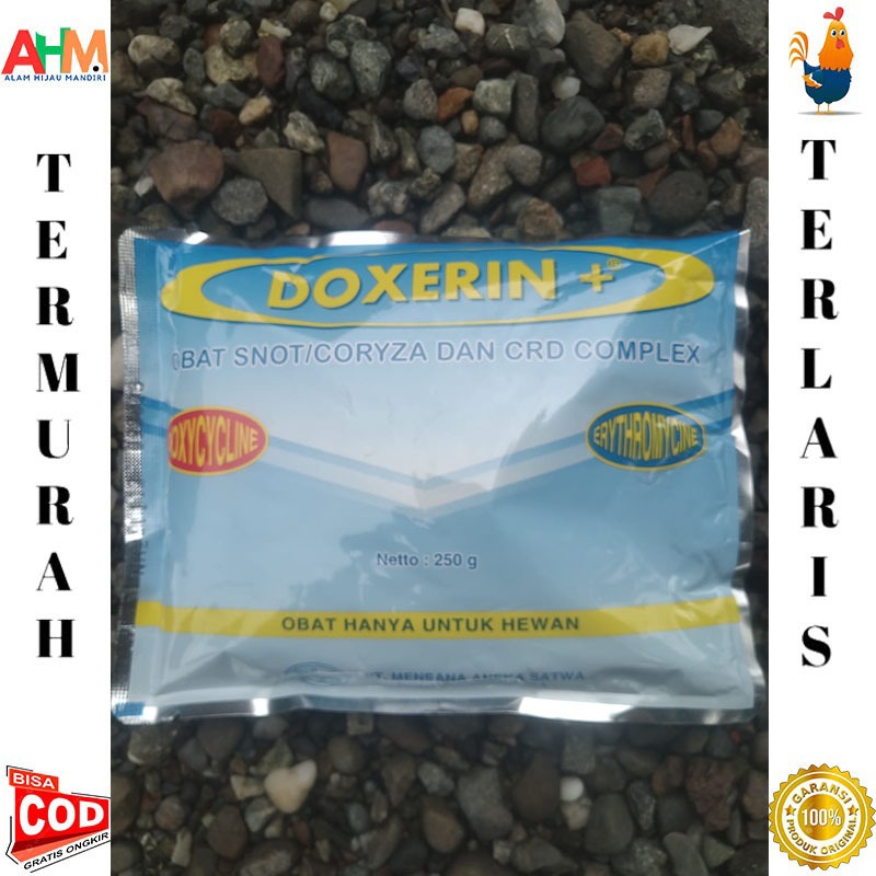 DOXERIN PLUS 250 Gram Obat Snot Koriza Ngorok CRD MENSANA Hewan Ayam Unggas Peternakan Peliharaan