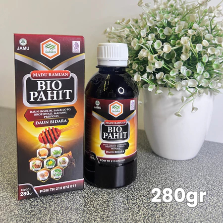 

Madu Hitam Bio Pahit Plus Propolis Dan Daun Bidara 280g