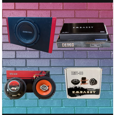Paket Speaker Audio Mobil Embassy