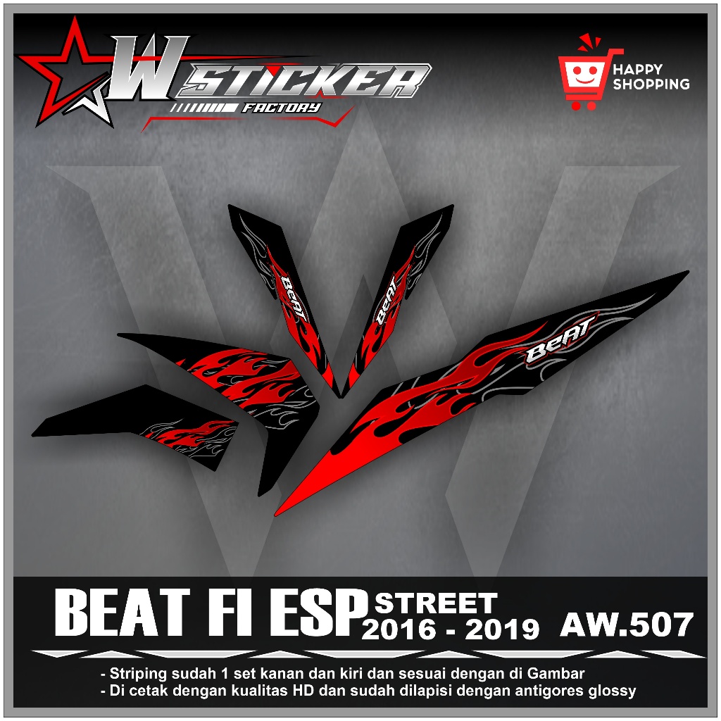 Striping Beat Fi Esp Beat Street 2016 2017 2018 2019 Striping Transparan Beat Fi Esp Aw 507