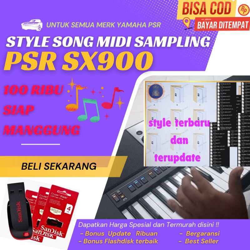 ( Bisa COD ) Usb Flashdisk Style song yamaha PSR SX 900 flashdisk isi Style song Yamaha psr terlaris