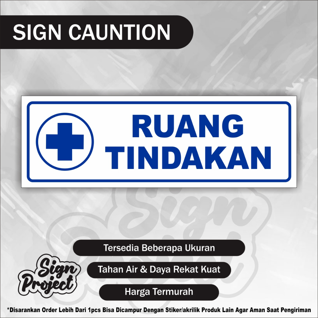 

Sign Sticker Ruang tindakan / ruang tindakan puskesmas / stiker klinik apotek / stiker rumah sakit Klinik Rumah Sakit Pukesmas Sign