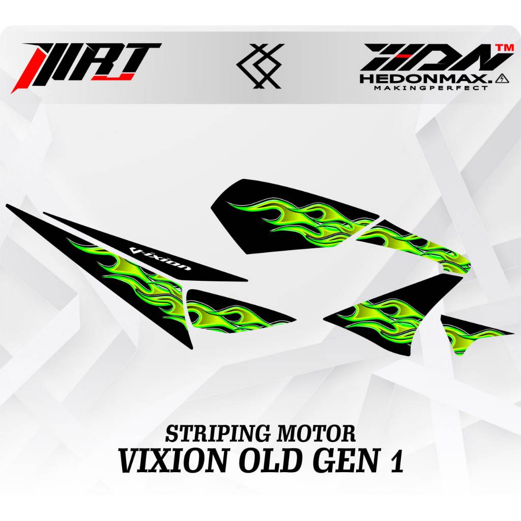 Striping Vixion Old - Stiker Transparan Vixion Old Api Vol 2 (Sudah Terpotong)