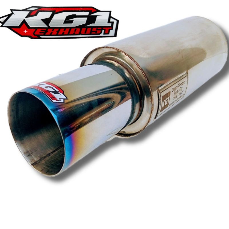 Muffler Knalpot Mobil Racing Original KG1 Full stainless Bas kering Omega HKS Spoon Knalpot Mobil Mu