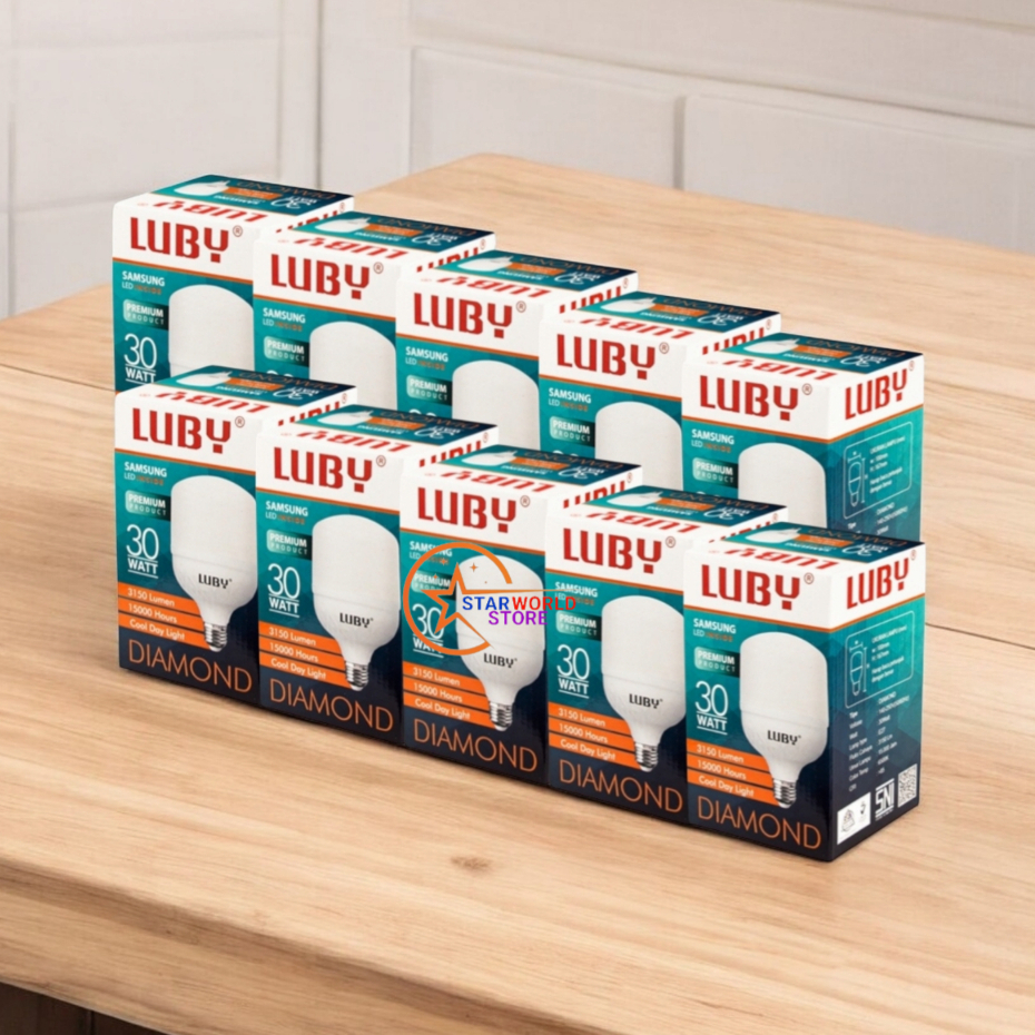 Paket 10 Pcs LUBY Diamond Lampu Bohlam LED 30 Watt / Paket Hemat 10 Pcs Lampu LED LUBY Diamond 30W