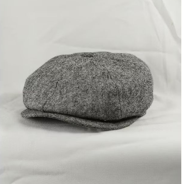 Topi klasik Gatsby hat wool Abu abu premier