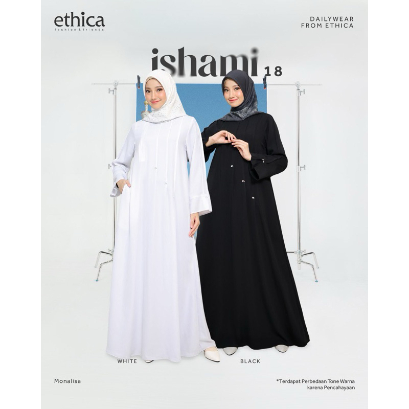 Gamis Ethica 2025 / Gamis Ethica Ishami 18 White / Black