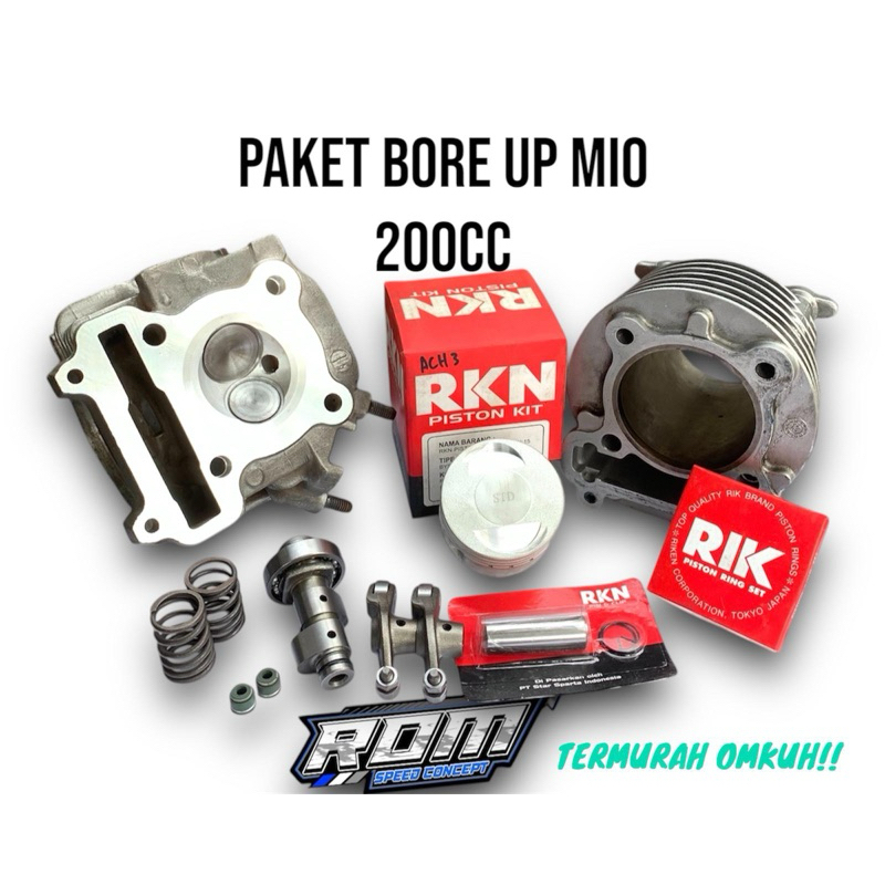 PAKET BORE UP 200CC MIO SPORTY,NOUVO,5TL SUDAH SUDUTAN 34/29