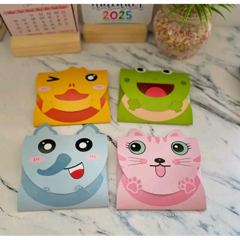 

PAKET 6 PCS AMPLOP LEBARAN TEMA ANIMAL TRENDING 2025