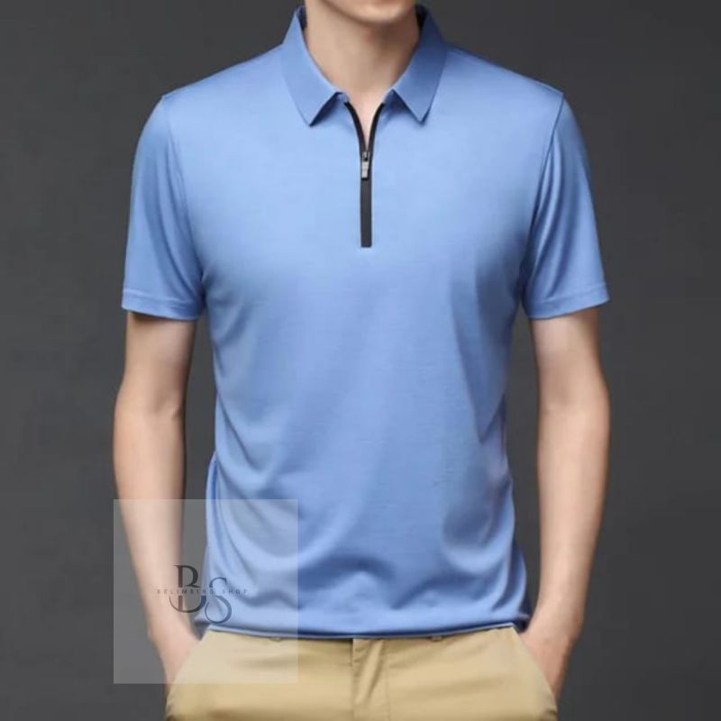 Kaus Krah resleting lengan pendek polos distro29/Kaos krah resleting / baju lengan pendek / kaos dis