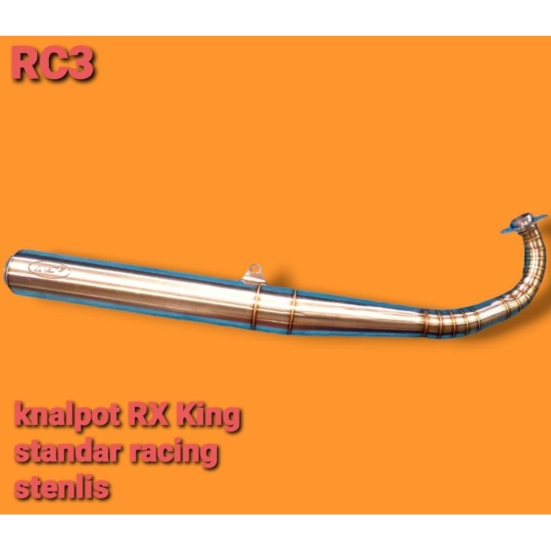 knalpot RC3 RX king standar racing stenlis