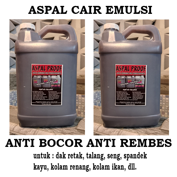 ASPAL CAIR EMULSION RUBBERIES | MURNI 100% | UNTUK DAK ANTI BOCOR ANTI REMBES